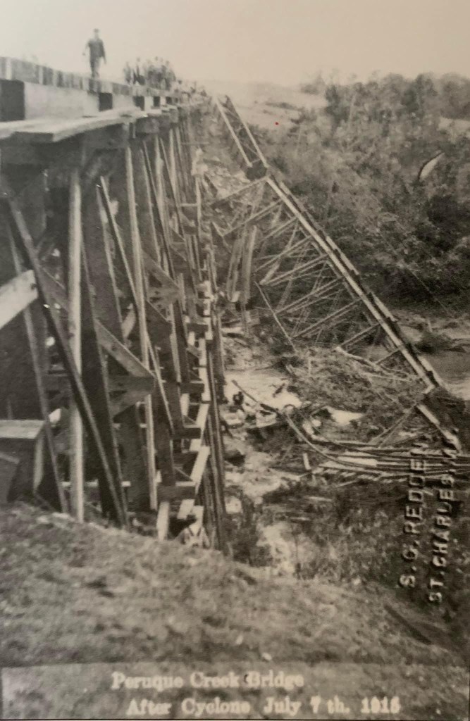1915 Collapse of the Peruque Creek Bridge
