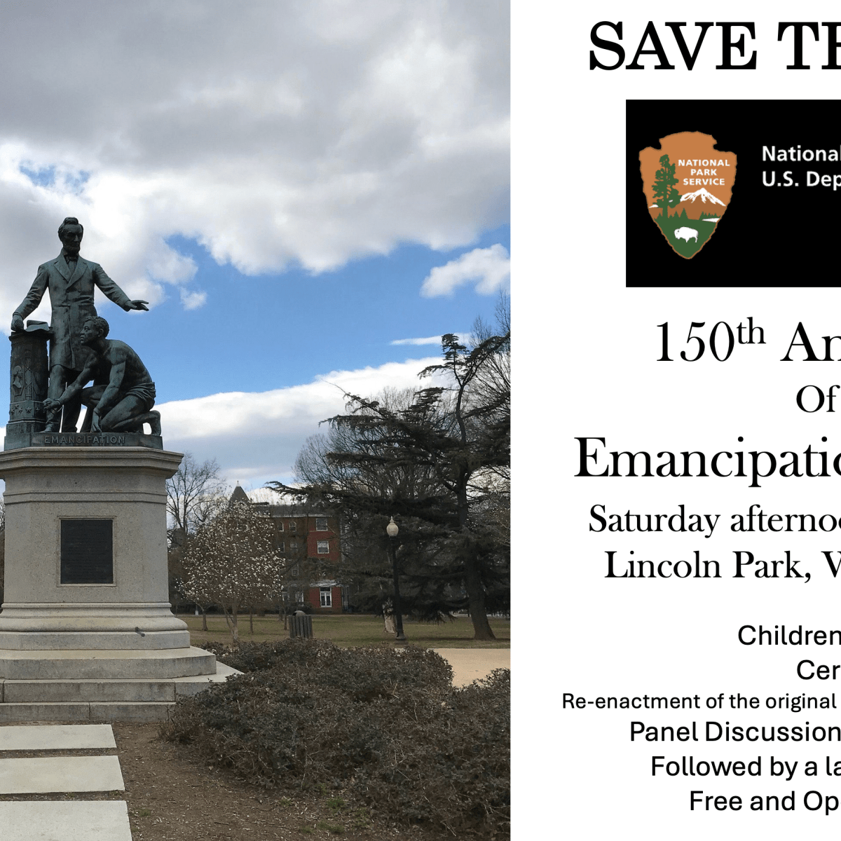 The Emancipation Memorial&nbsp;event