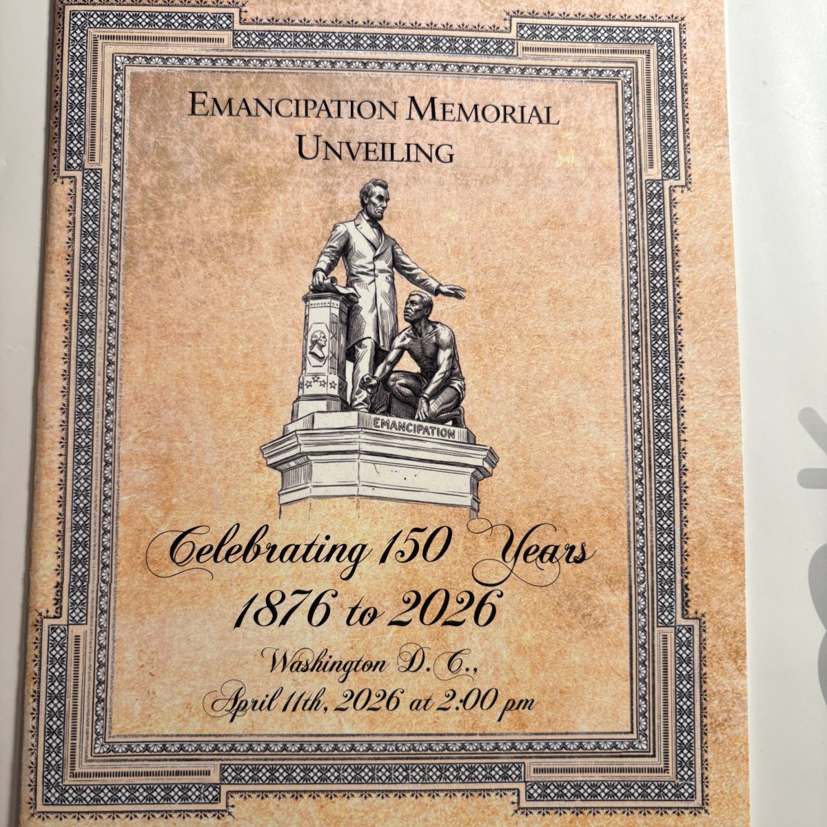 The 150th Anniversary of the Emancipation Memorial&nbsp;Dedication
