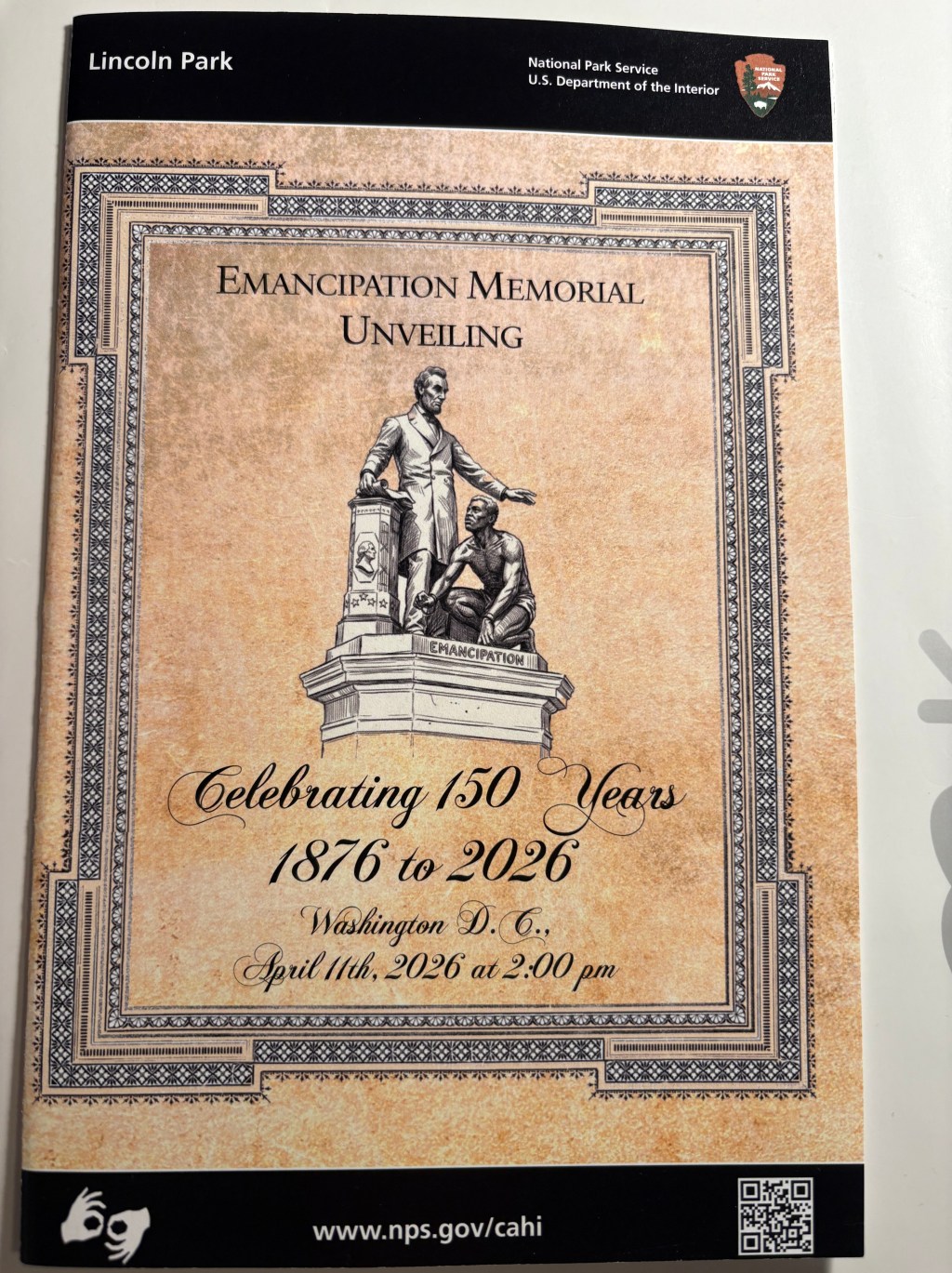 The 150th Anniversary of the Emancipation Memorial&nbsp;Dedication